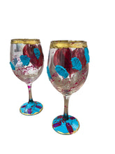 Load image into Gallery viewer, Colorful Hand Painted Wine Glasses &quot;c&quot;
