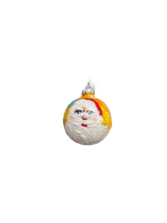 Hand-painted glass Christmas ornament R, 3.5 inch, by Tracee Gentry Matthews