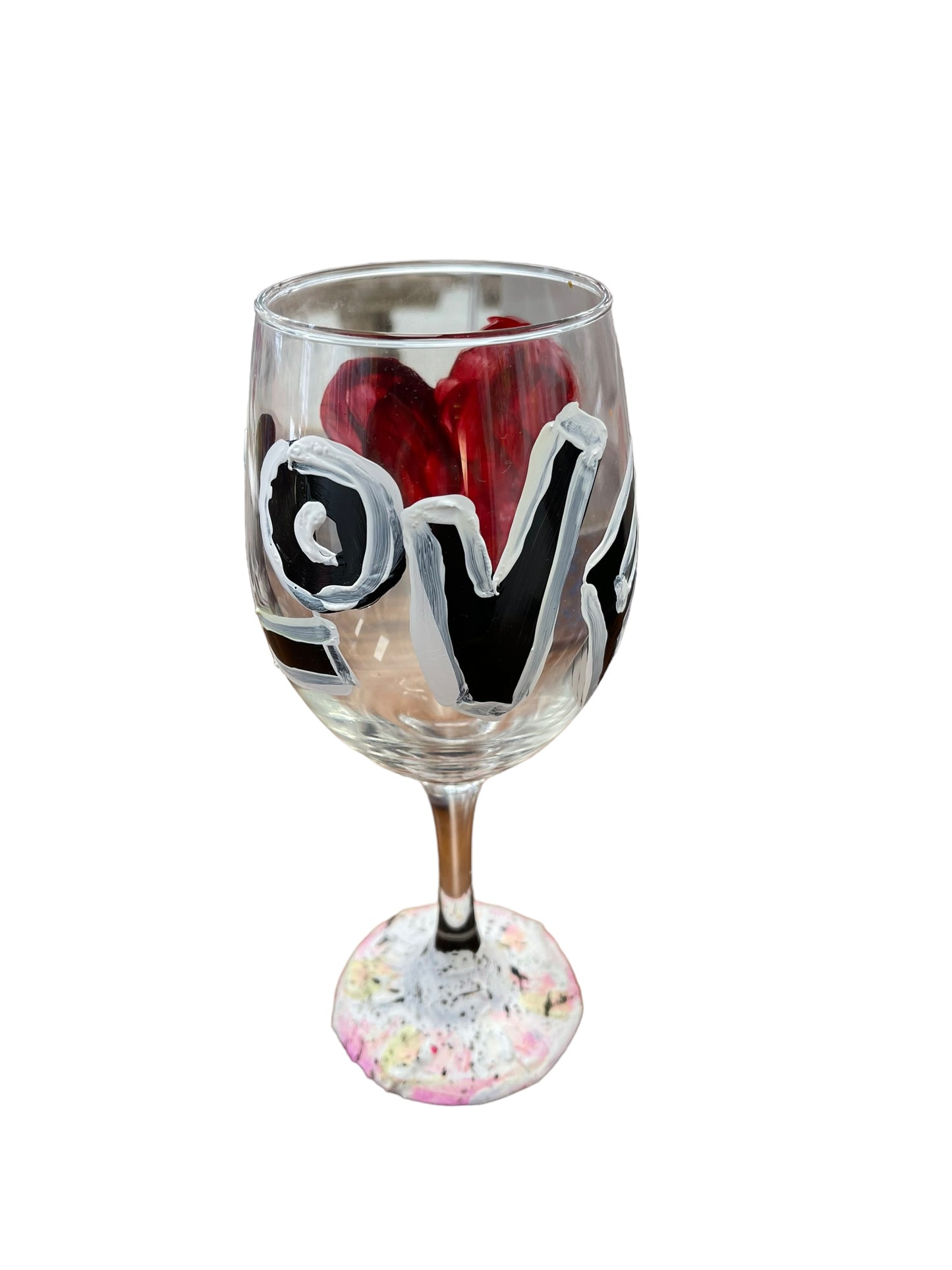 "R" Colorful Hand Painted Wine Glasses