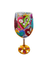 Load image into Gallery viewer, &quot;H&quot; Colorful Hand Painted Wine Glasses
