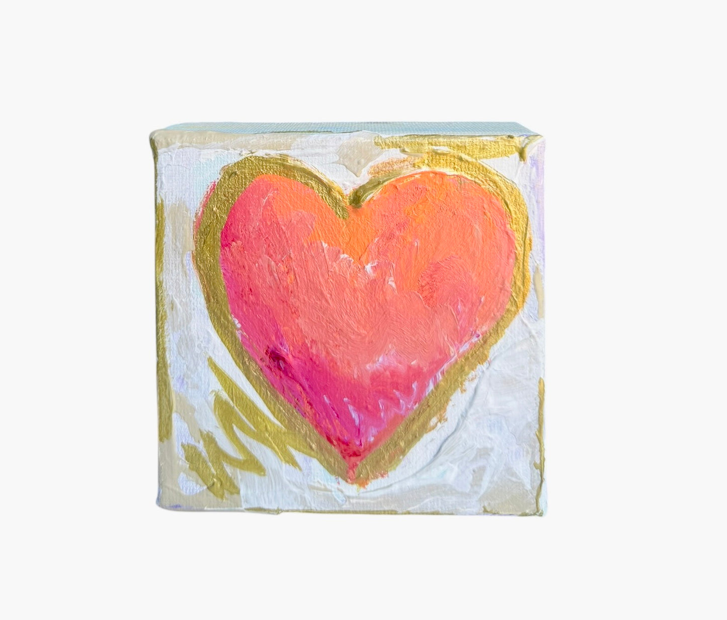 4"x4" Heart Painting
