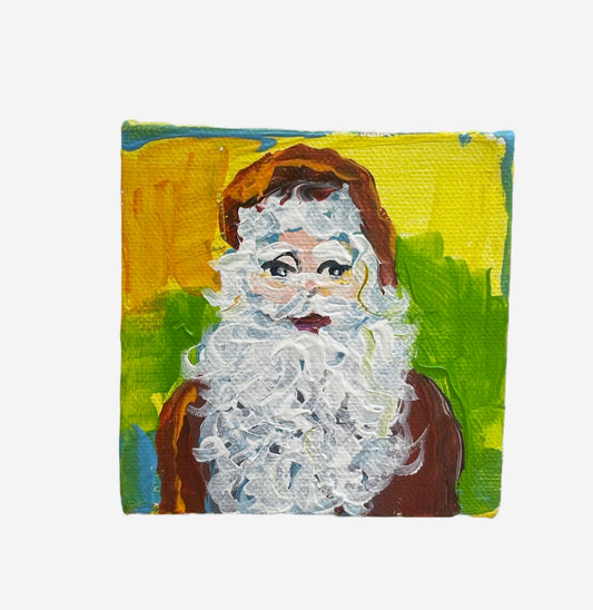 "Papá Noel de Navidad de 4" x 4" 