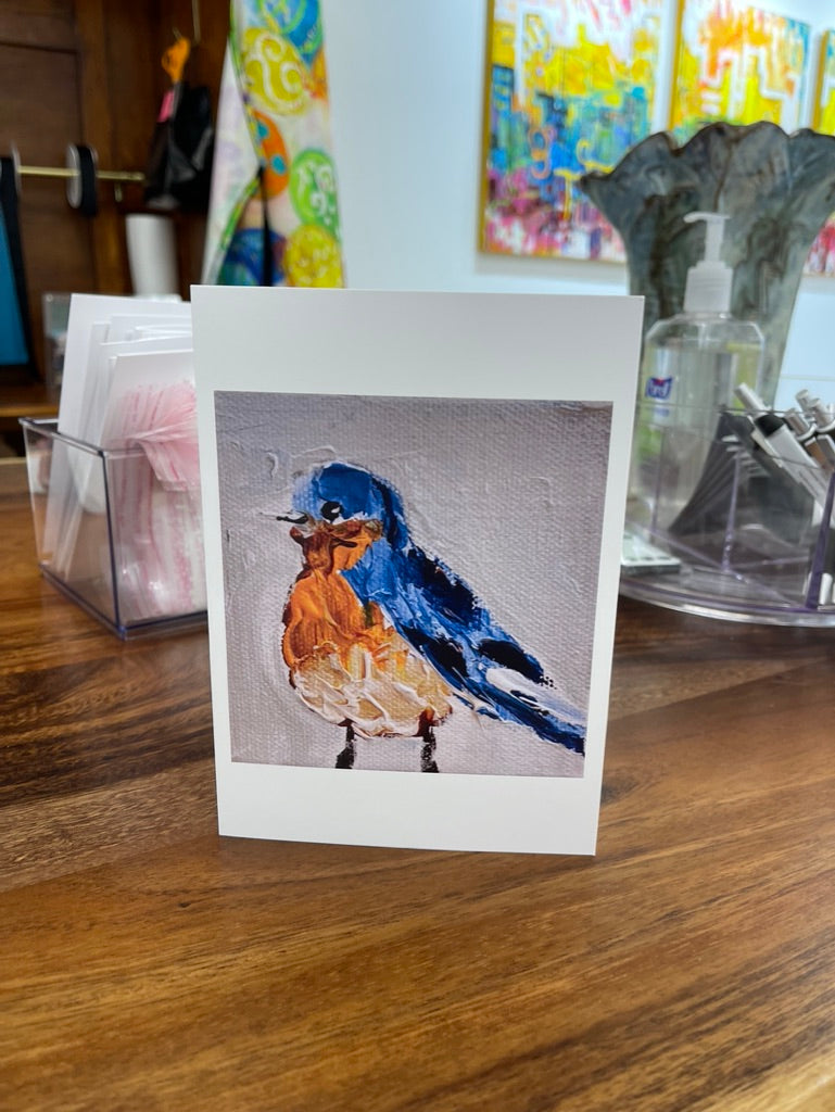 Tarjeta con sobre Little Blue Bird II 