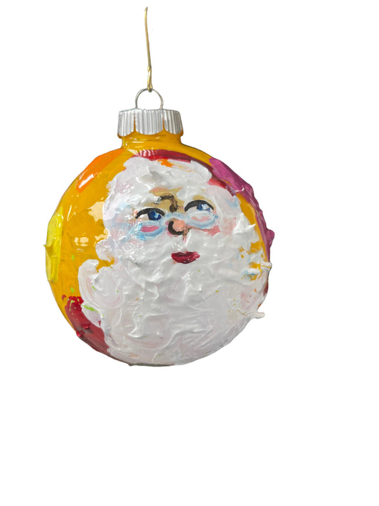 Hand-painted glass Christmas ornament G, 4.5 inch, by Tracee Gentry Matthews