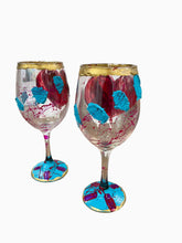 Load image into Gallery viewer, Colorful Hand Painted Wine Glasses &quot;D&quot;
