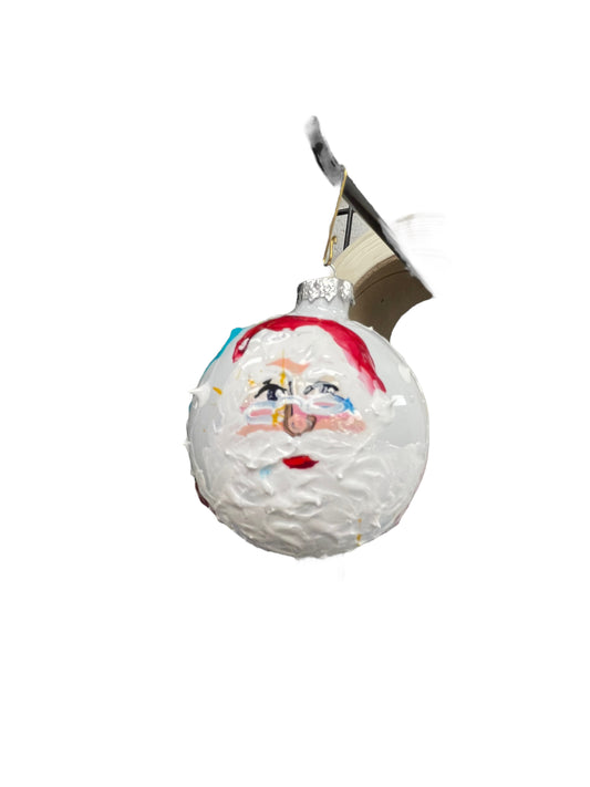 Hand-painted glass Christmas ornament V, 3.5 inch, by Tracee Gentry Matthews