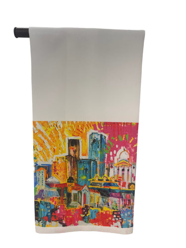Kitchen Towels Abstract Paint Art Graffiti Lattice Tea Towel