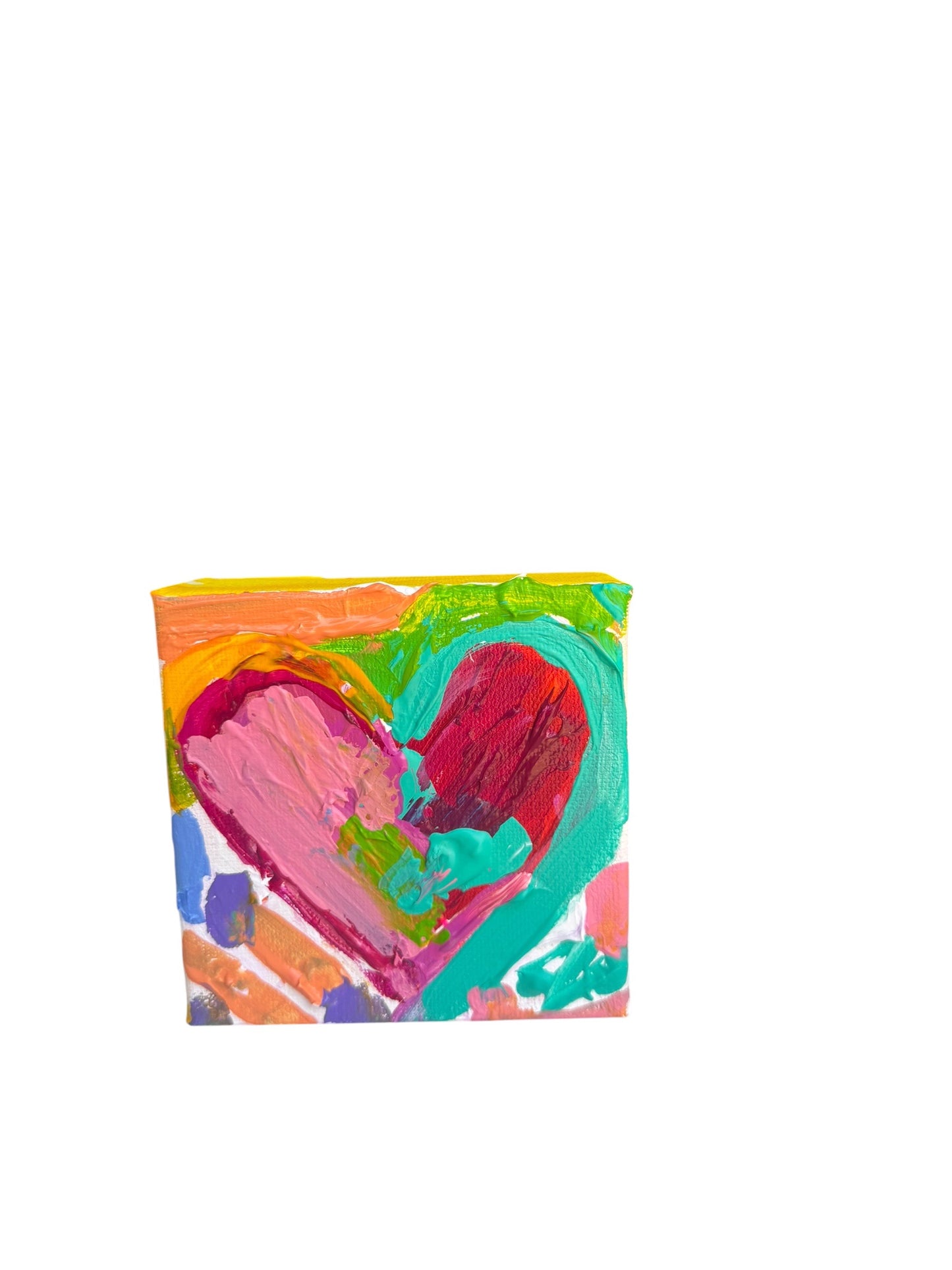 4"x4" Heart Painting