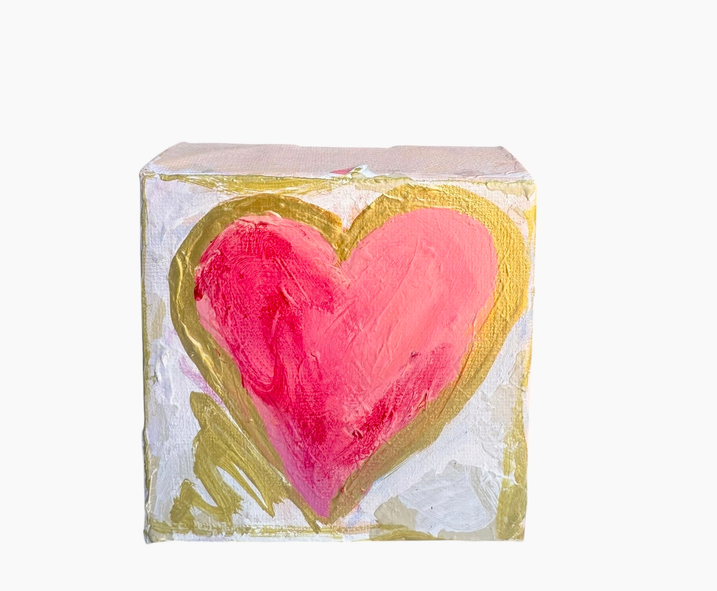 4"x4" Heart Painting