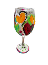 Load image into Gallery viewer, &quot;O&quot; Colorful Hand Painted Wine Glasses
