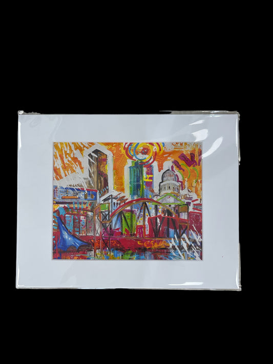 Impresión en lienzo con tapete del paisaje urbano de Little Rock