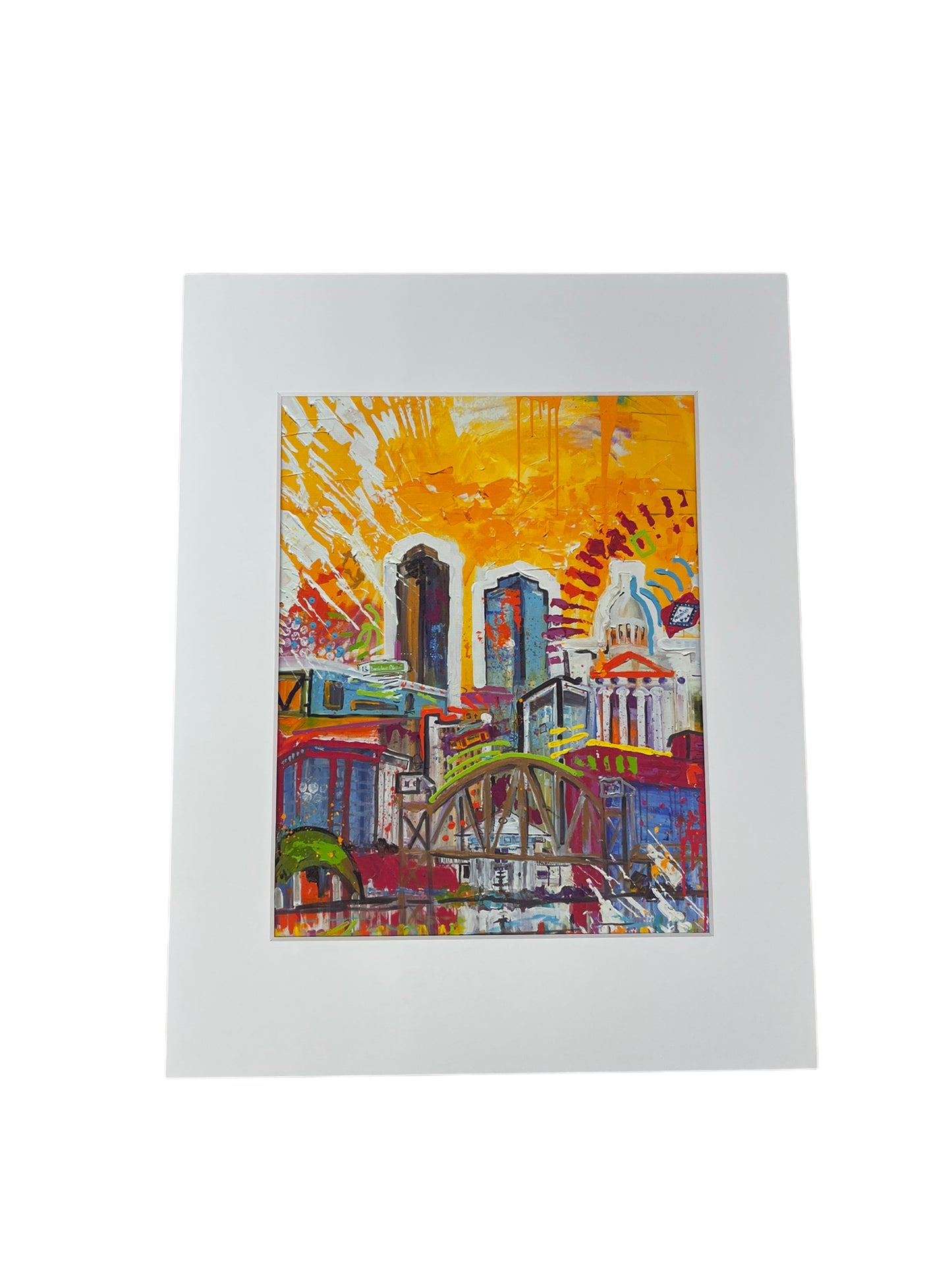 Little Rock canvas print with mat
