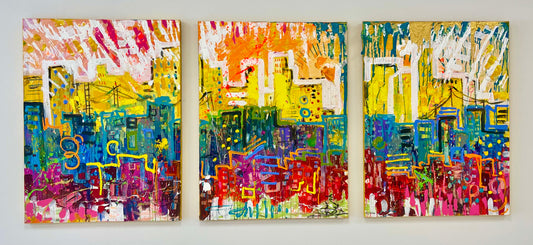 Tríptico "Emoción interior" 3-40"x30" 