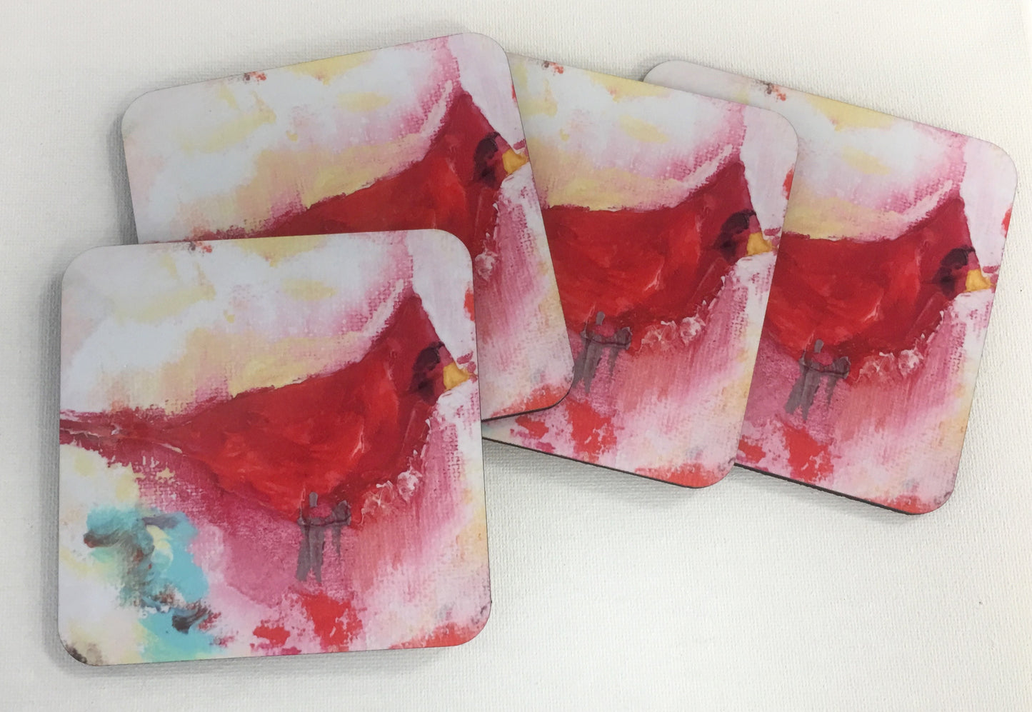 Juego de 4 posavasos con forma de ángel 