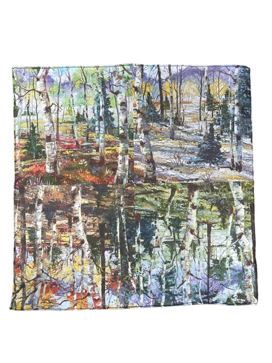 Aspen Trees in all 4 Seasons POCKET SQUARE