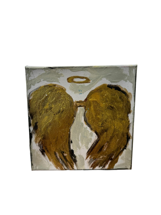 Gold Angel Wings 6"x6"