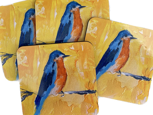 Little Birdie  coasters set of 4