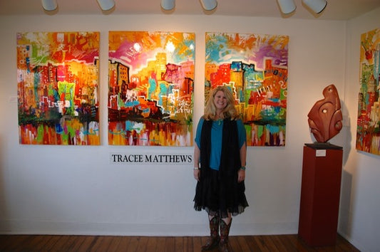 Exposición de la galería Waxlander en Santa Fe, Nuevo México, en Canyon Road