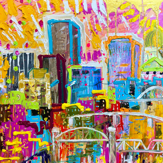 24"x24" Las luces de Little Rock 