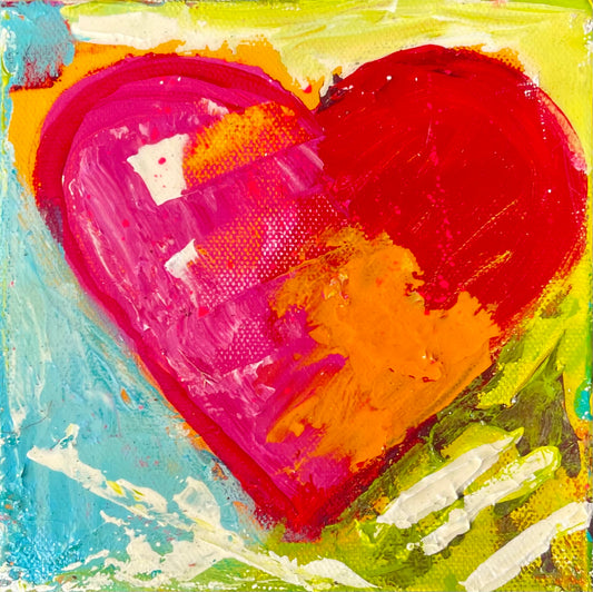 6"x6" Heart  1 Painting