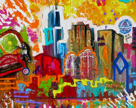 CHICAGO AND THE CUBS WINNING THE WORLD SERIES- SOLD