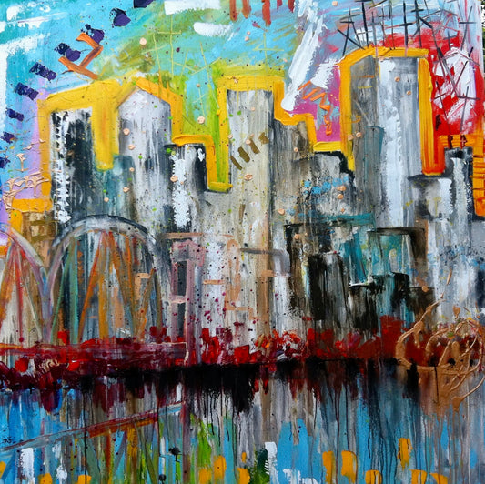PAISAJE URBANO ABSTRACTO DE CUALQUIER CIUDAD-VENDIDA