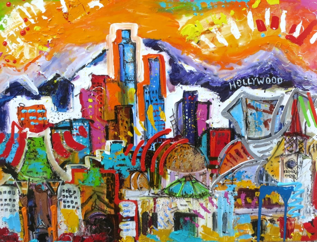 LA, CALIFORNIA "HOLLYWOOD"  11"x14"