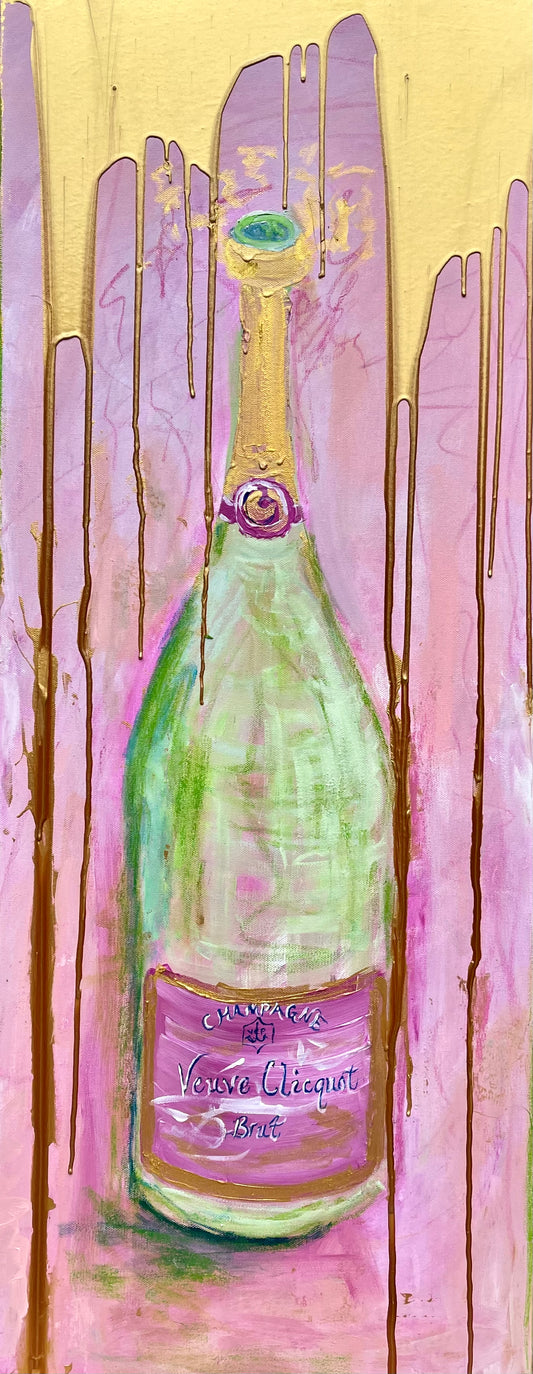 Cuadro de champán Veuve Clicquot de 40" x 12" 