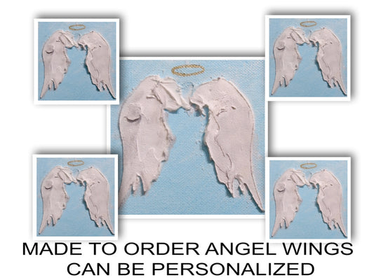 Angel Wings MADE TO ORDER Can be Personalized  4"x4" or 6"x6"