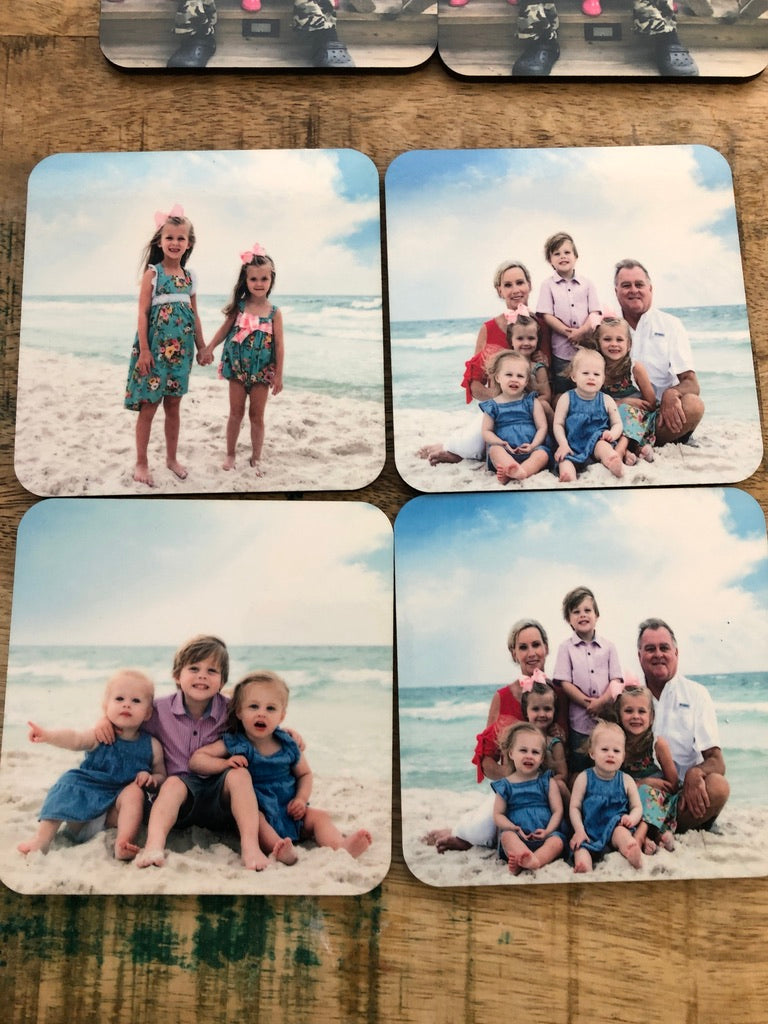 MAKE YOUR OWN COASTERS FROM PHOTOGRAPHS  coasters set of 4