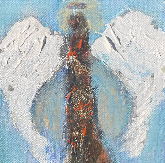 6"x6" Angel R-wings Painting