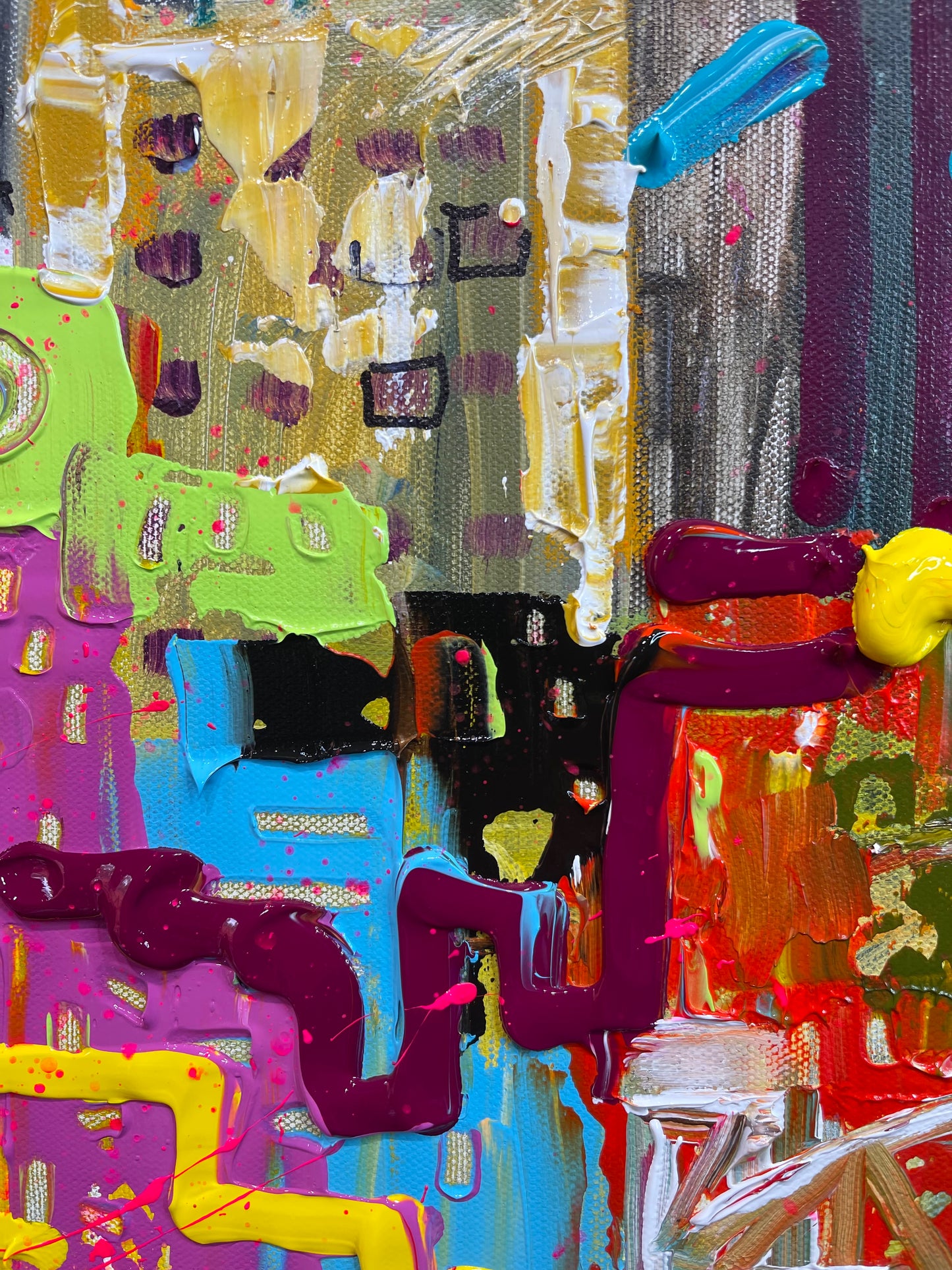 24"x24" The lights of Little Rock