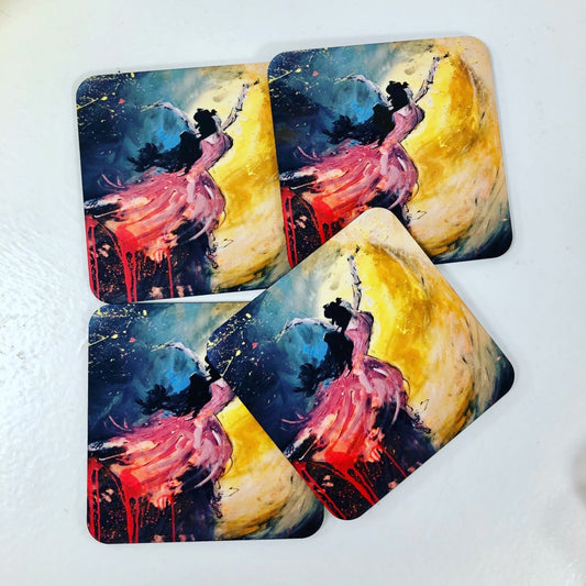 Happiness coasters set of 4