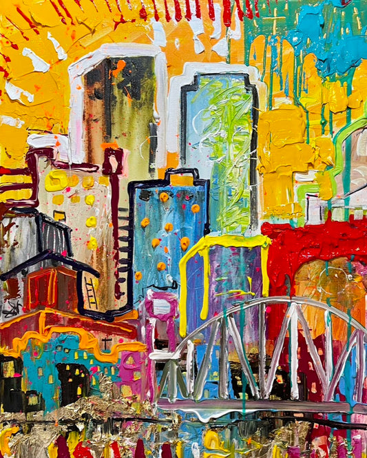 Little Rock a todo color, 24" x 30" 