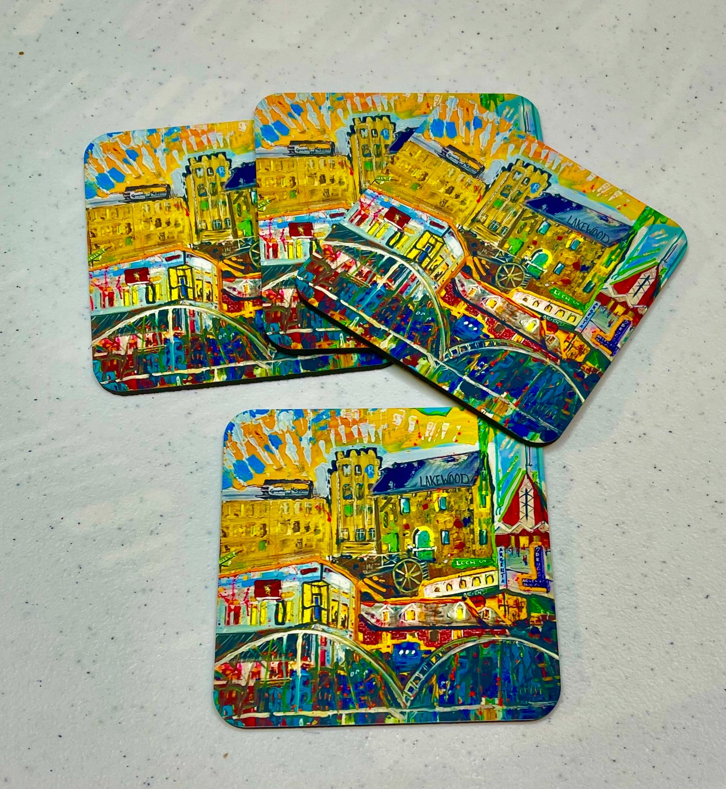 Juego de 4 posavasos de North Little Rock 